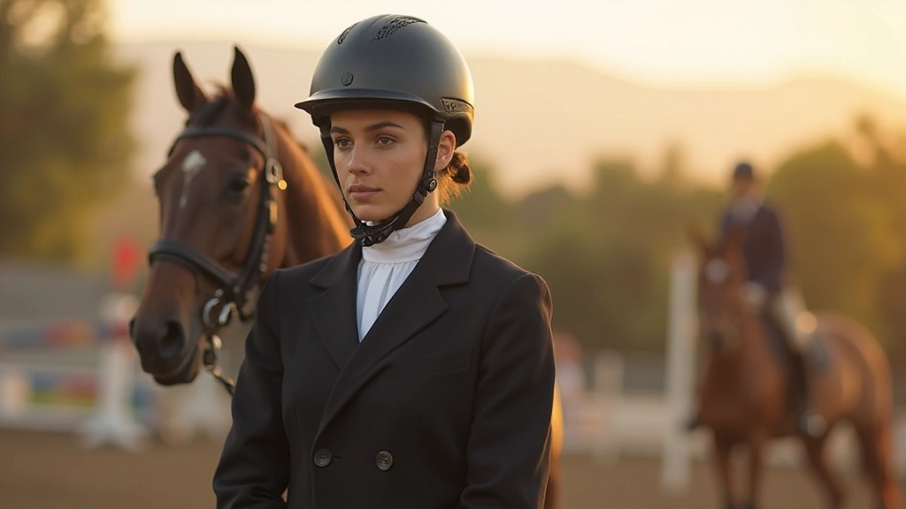 صورة فارس متقدم يرتدي ملابس رسمية بتركيز كامل على التدريب